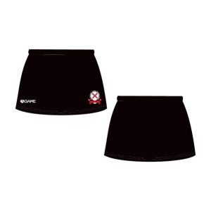 St Austell TTC Skort in black with AGAME logo and club crest