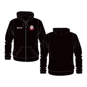 St Austell TTC Zip Hoody in black with AGAME logo and club crest